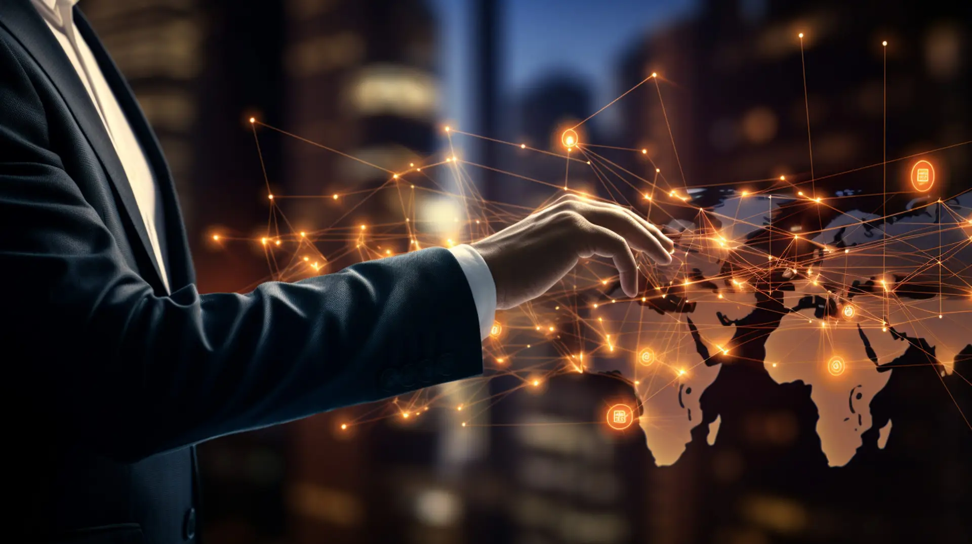 business person futuristic business environment